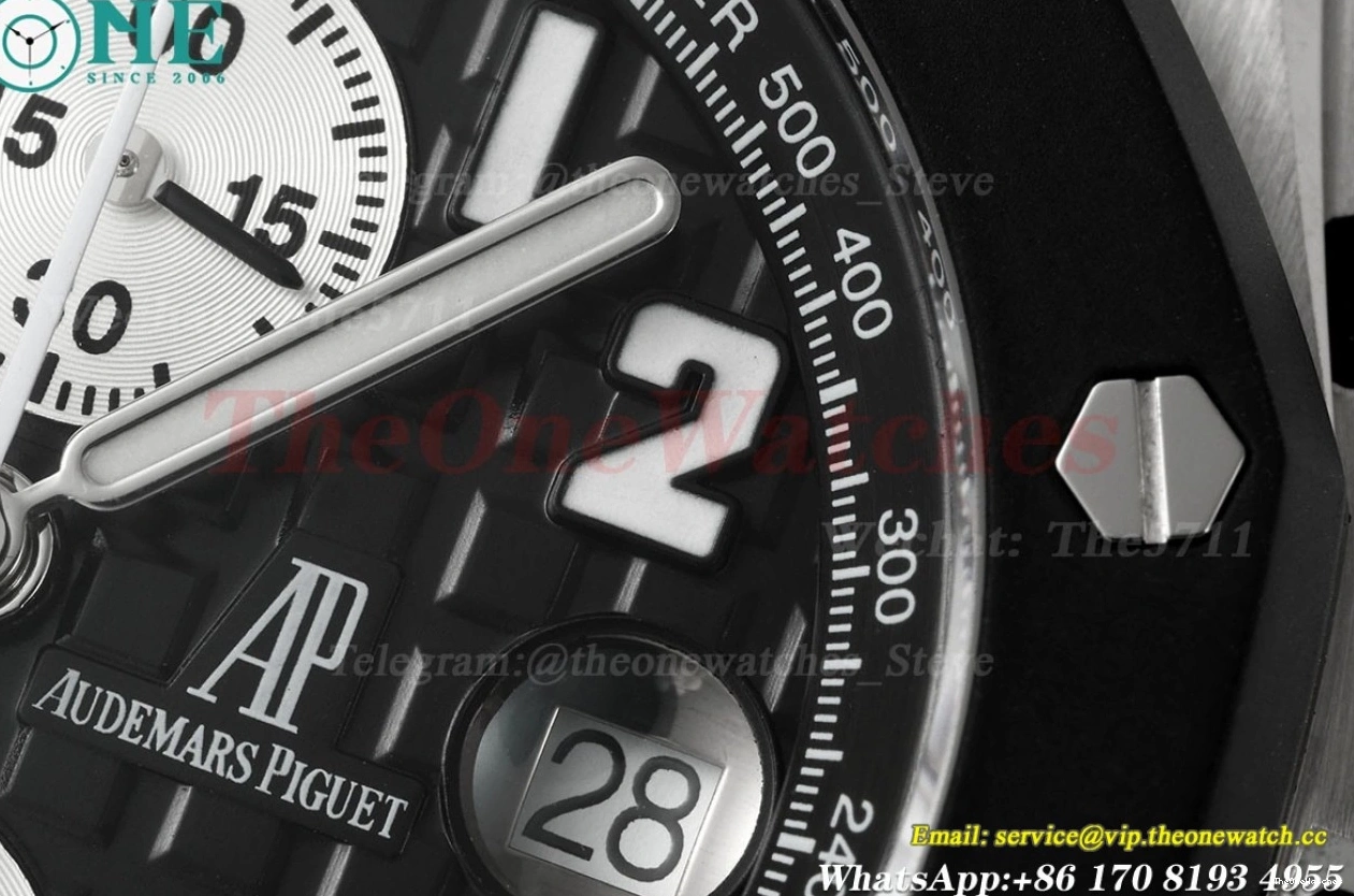 SS TKF 25940SK Black Royal 42mm SS Oak Dial A7750 Offshore 1228